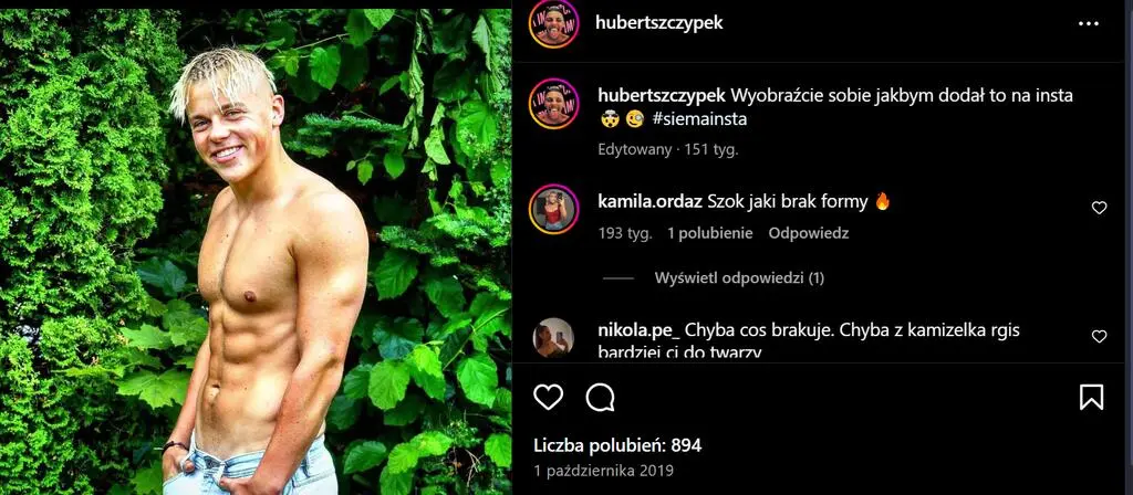 Hubert Szczypek z "Naszych w mundurach"