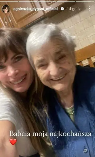 Agnieszka Dygant z babcią 
