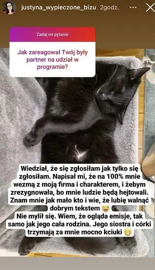 Justyna ze "ŚOPW" o reakcji byłego partnera na program