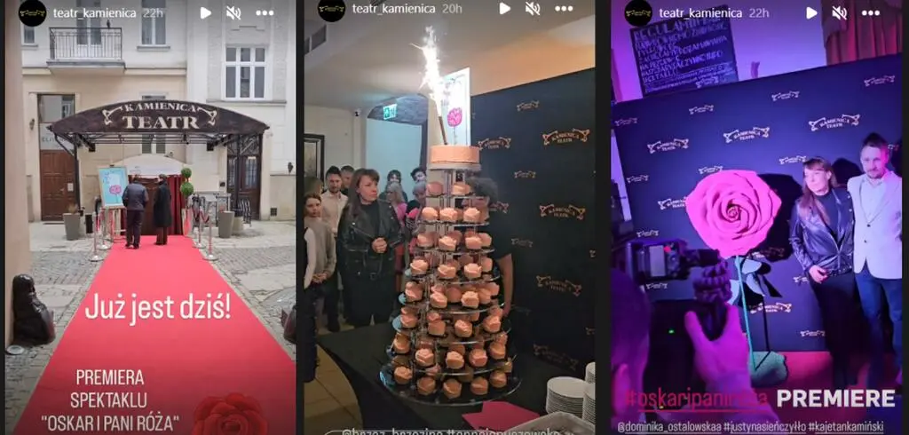 Justyna Sieńczyłło na premierze w Teatrze Kamienica