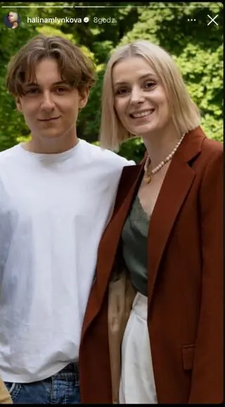 Halina Mlynkova z synem
