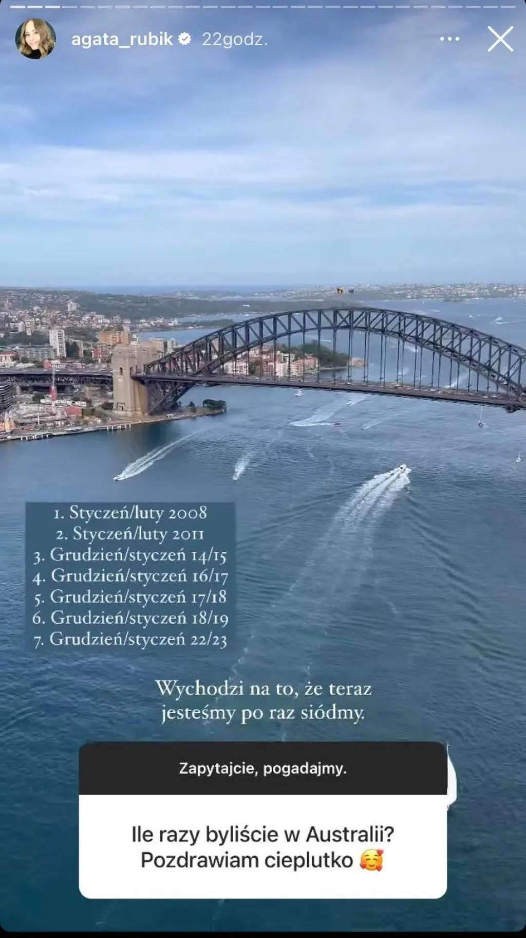 Agata Rubik o Australii