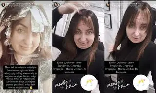 Agnieszka z "Kanapowczyń" u fryzjera