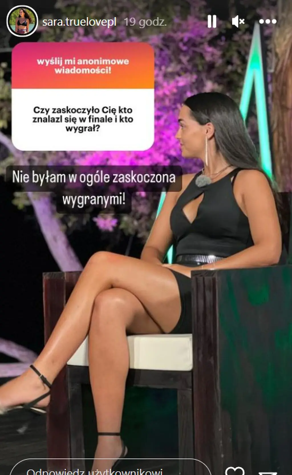 Sara z "True Love" o finale