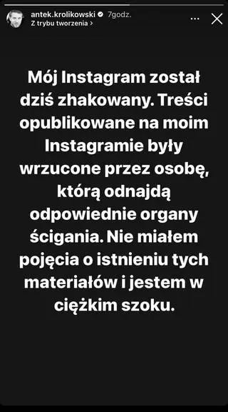 Antoni Królikowski tłumaczy się z nagrania Joanny Opozda
