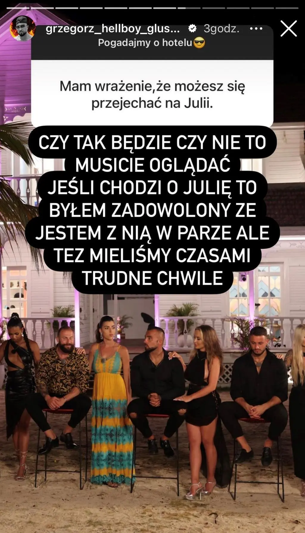 Grzegorz Głuszcz z "Hotelu Paradise All Stars" 