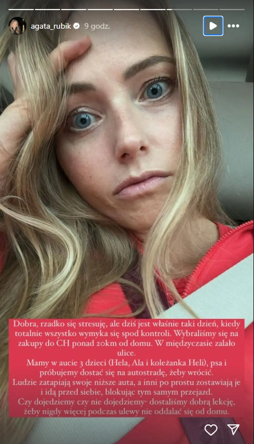 Agata Rubik relacjonuje powódź w Miami