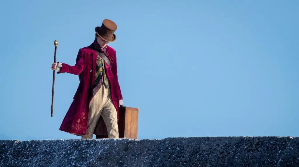  Timothée Chalamet jako Willy Wonka