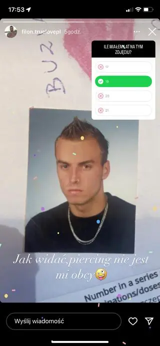 Filip z "True Love" pokazał zdjęcie sprzed lat