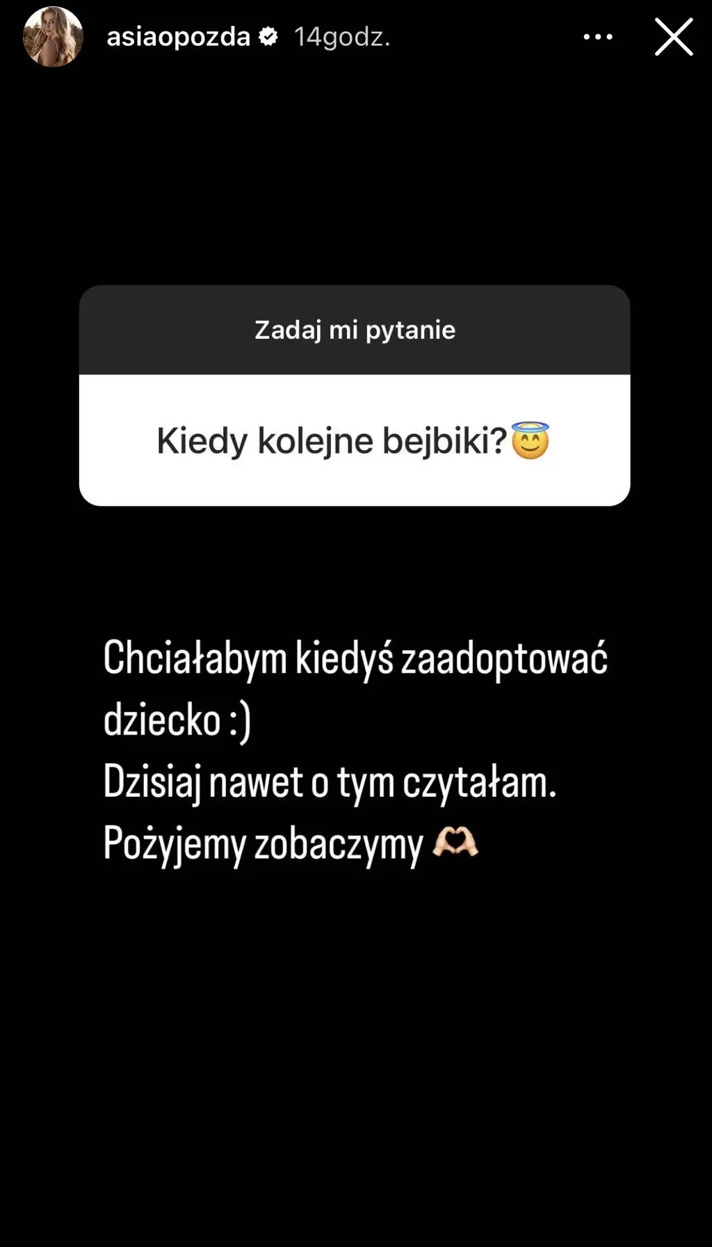 Joanna Opozda planuje kolejne dziecko