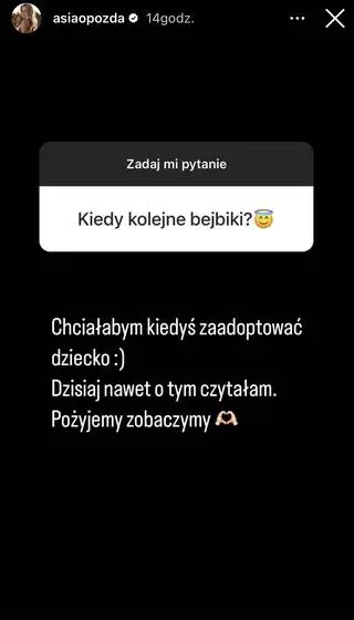 Joanna Opozda planuje kolejne dziecko