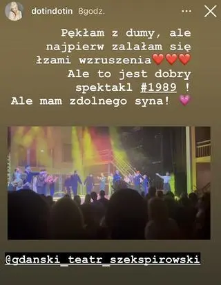 Dorota Szelągowska dumna z osiągnięć syna