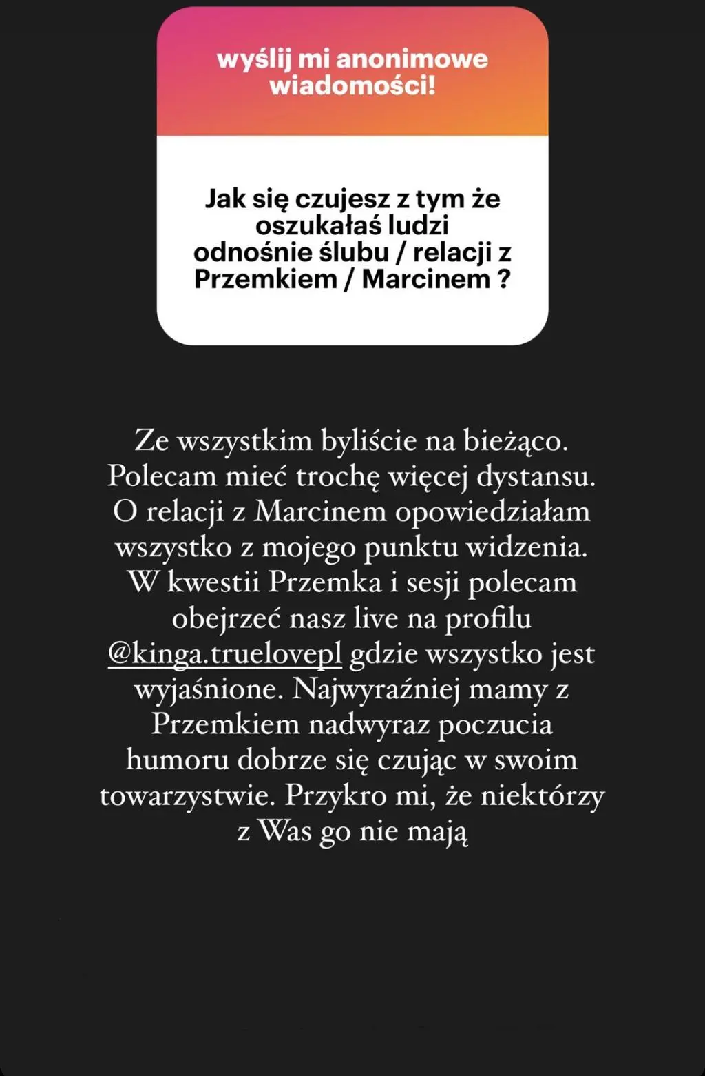 "True Love". Kinga o oszukiwaniu