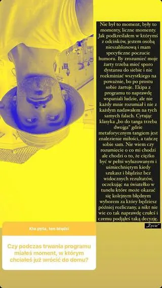 Kamil z "True Love" o tym, czy chciał wrócić do domu