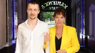 Justyna Sieńczyłło z synem Kajetanem Kamińskim w Teatrze Kamienica 