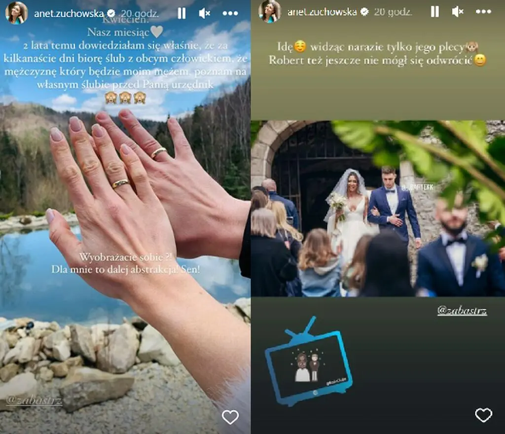 Aneta i Robert Żuchowscy wspominają swój ślub w programie