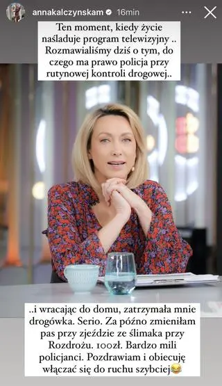 Anna Kalczyńska o spotkaniu z policją