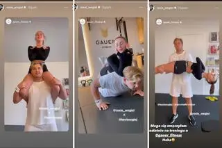 Roksana Węgiel i Kevin Mglej na siłowni