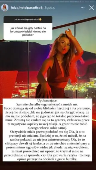 Luiza z "HP" odkryła plan Bartka