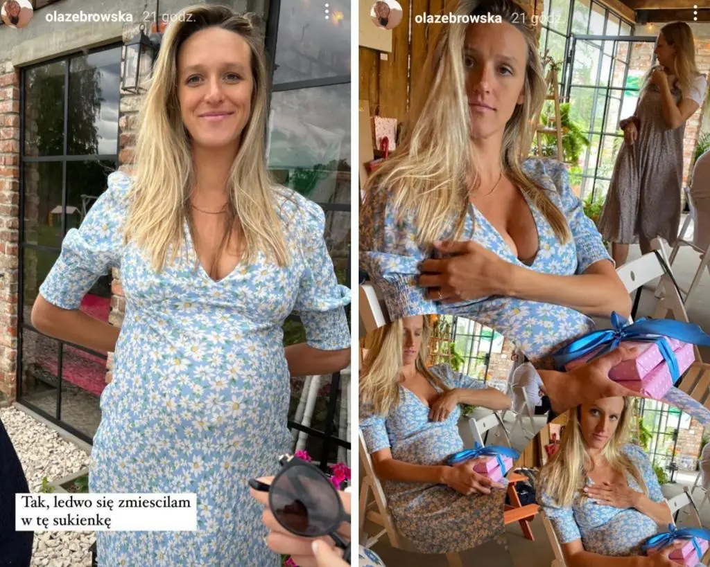 Aleksandra Żebrowska na baby shower