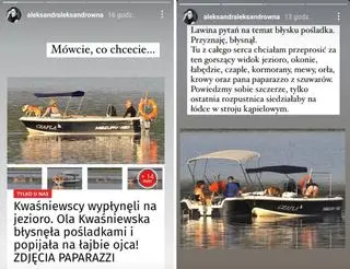 Aleksandra Kwaśniewska "przyłapana" przez paparazzi. Zareagowała