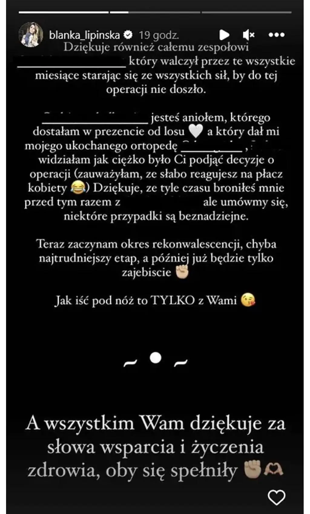 Blanka Lipińska wyszła ze szpitala