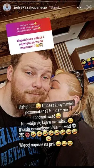 Andrzej Gąsienica z "Goggleboxa" został zapytany o wady żony. Odpowiedź zaskoczyła fanów