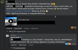 Maciej Stuhr zagroził internaucie