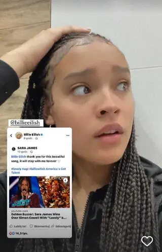 Sara James jest w szoku. Billie Eilish doceniła jej występ w "America's Got Talent"