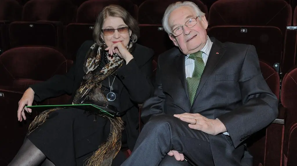 Andrzej Wajda z żoną Krystyną