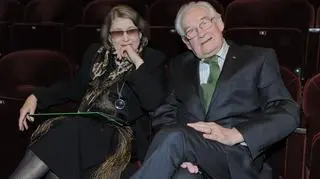 Andrzej Wajda z żoną Krystyną