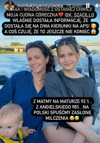 Monika Mrozowska dumna z córki. Zdradziła wyniki matur