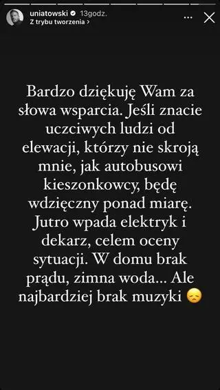 Sławek Uniatowski podziękował fanom