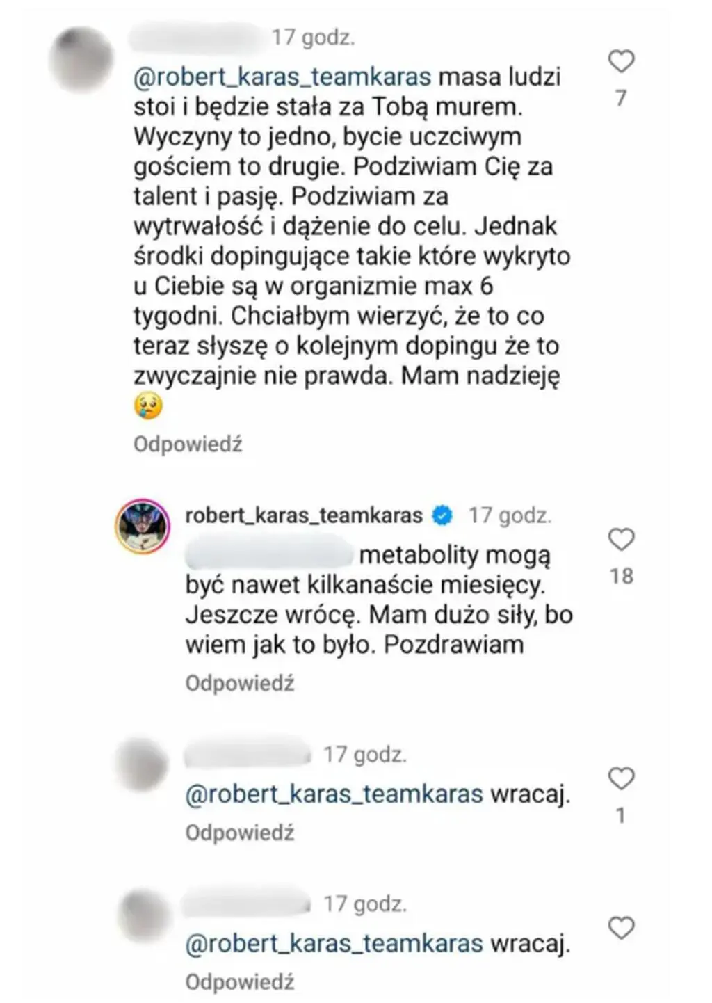 Robert Karaś o aferze dopingowej