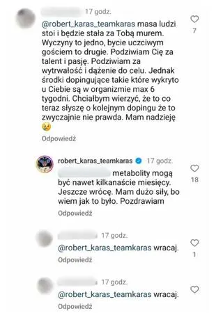 Robert Karaś o aferze dopingowej