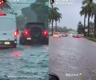 Agata Rubik relacjonuje powódź w Miami