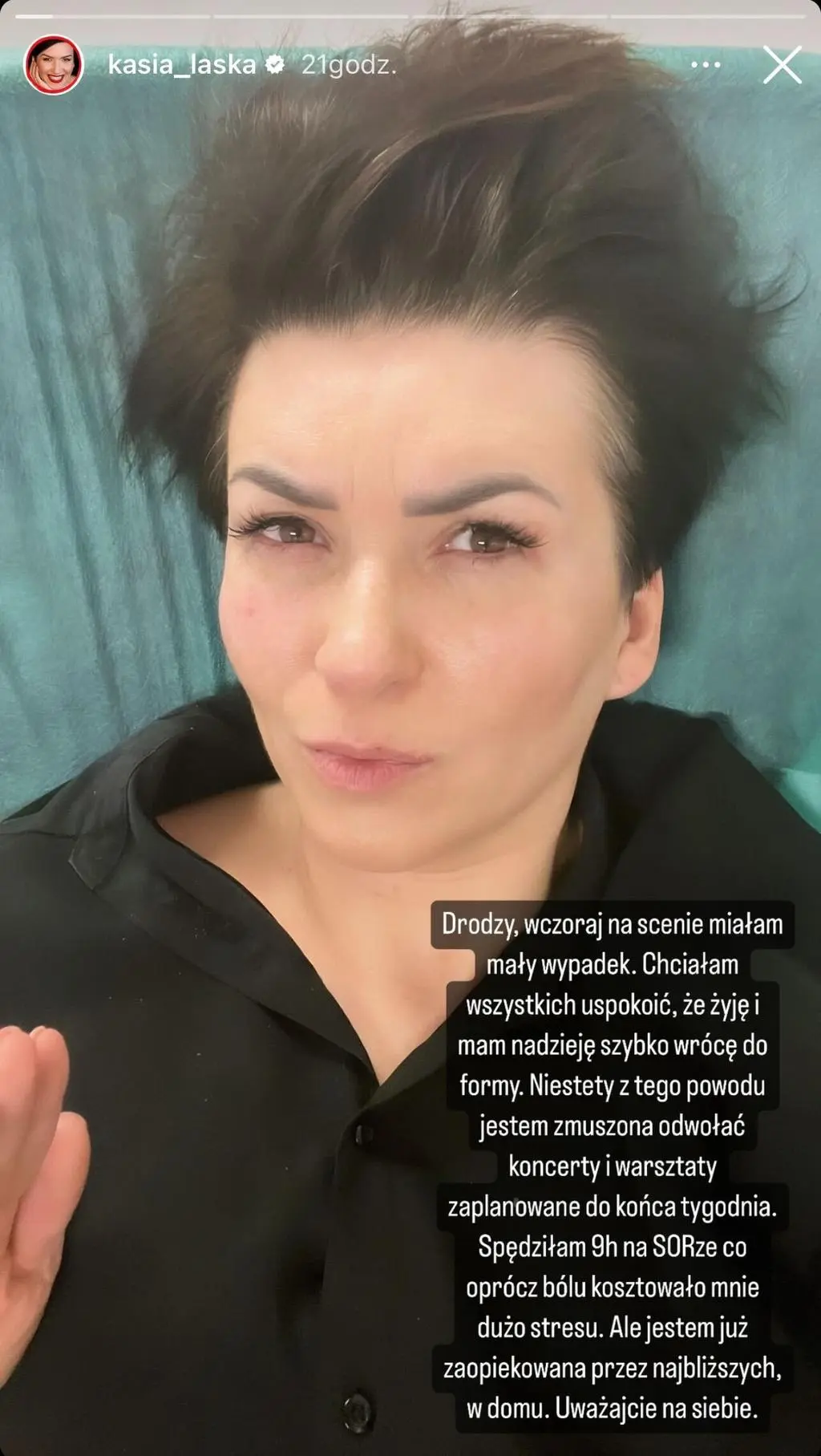 Katarzyna Łaska miała wypadek na scenie