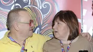 Jerzy Owsiak z żoną, Lidią Niedźwiedzką-Owsiak