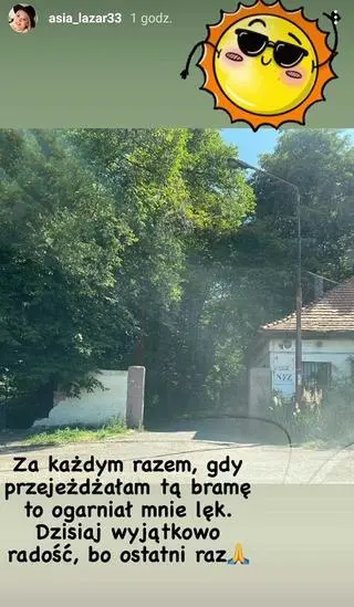 Asia Lazar ze "ŚOPW" o stanie zdrowia