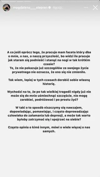 Magda Stępień wydała oświadczenie