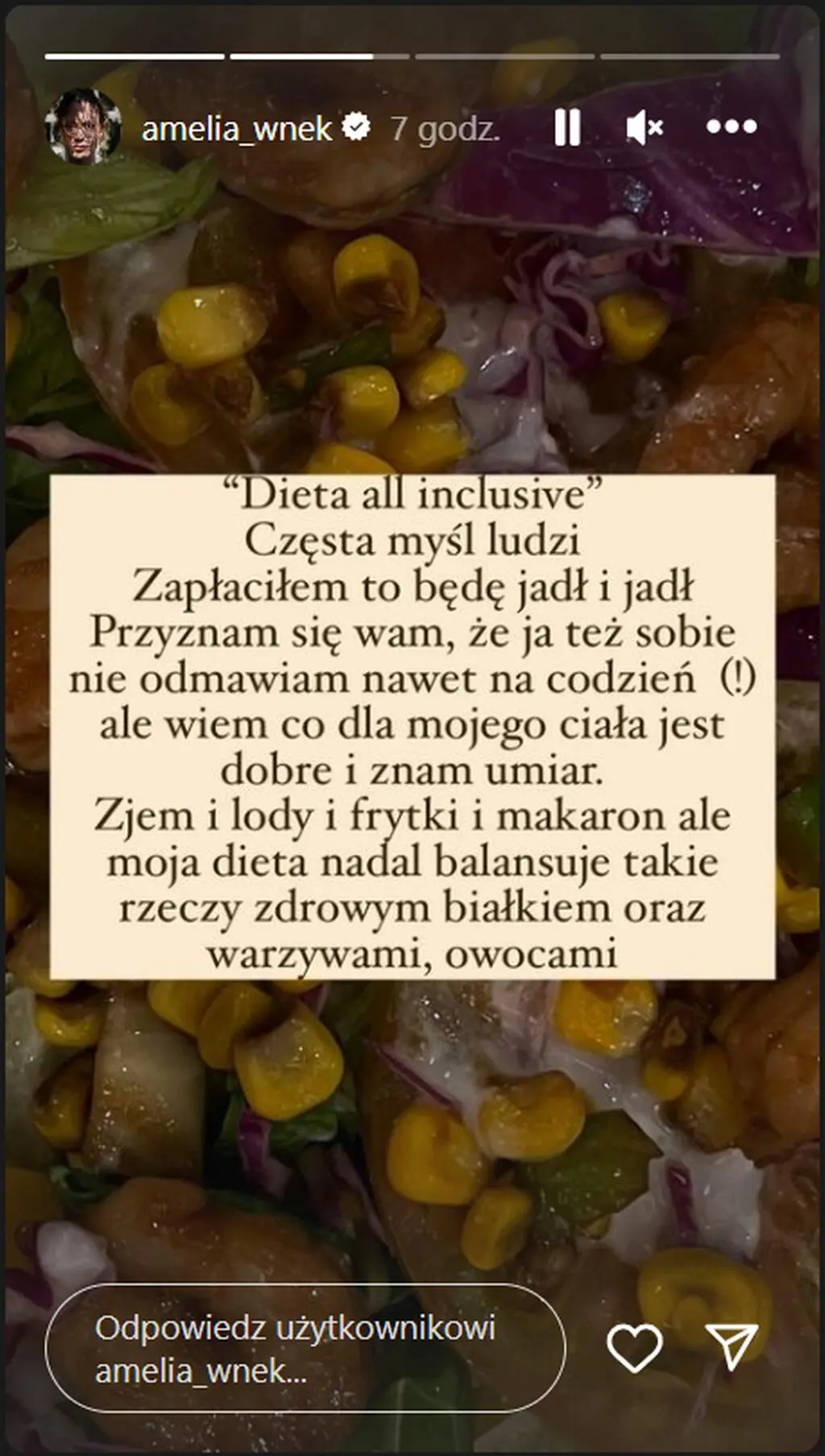 Amelia Wnęk z "Top Model" o diecie na wakacjach