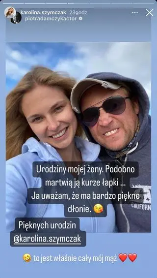 Piotr Adamczyk złożył życzenia ukochanej