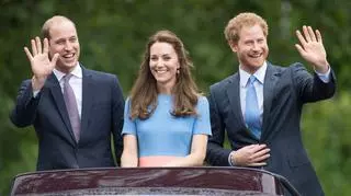 Książę William, księżna Kate i książę Harry