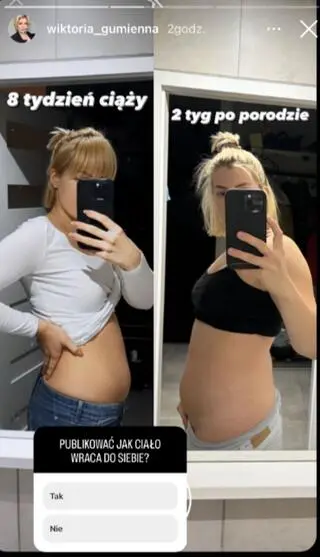 Wiktoria Gumienna pokazała brzuch po ciąży