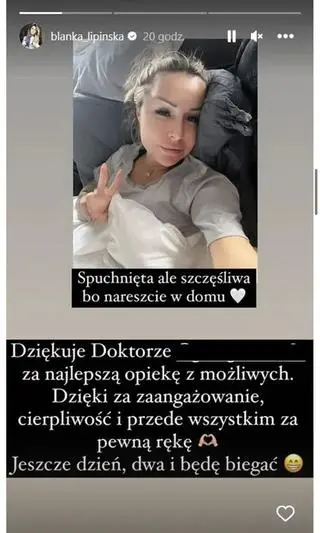 Blanka Lipińska wyszła ze szpitala