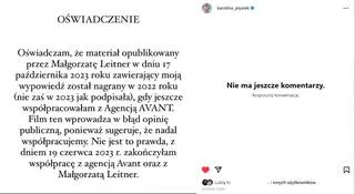 Karolina Pisarek-Salla wydała oświadczenie