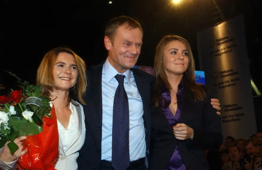 Małgorzata i Donald Tuskowie z córką