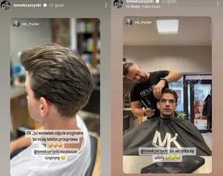 Tomasz Zarzycki u fryzjera 