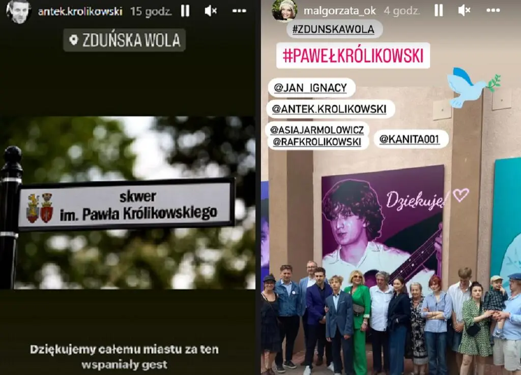 Otwarcie skweru im. Pawła Królikowskiego w Zduńskiej Woli