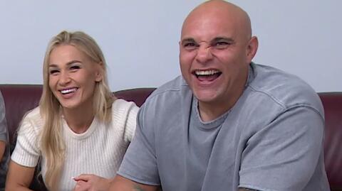 Dominik Abus i Iga Muszakowska w "Gogglebox. Przed telewizorem"